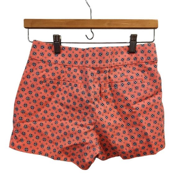 J Crew Chino Dress Shorts Floral Pink Blue Pocket Size 0 - Picture 2 of 4